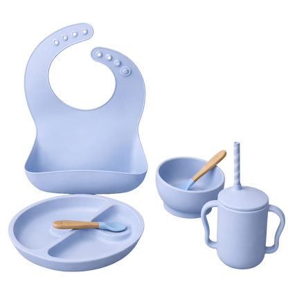 Silicone Suction Baby Feeding Plate Set