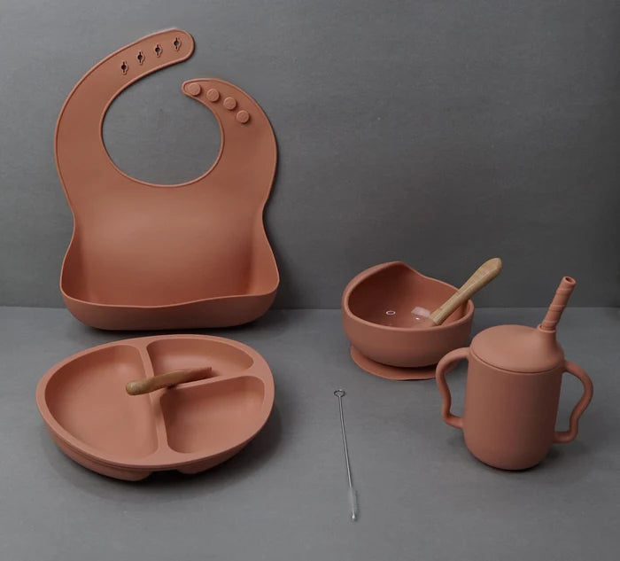 Silicone Suction Baby Feeding Plate Set